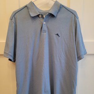 Tommy Bahama Men's Polo Shirt - Light Blue - Medium
